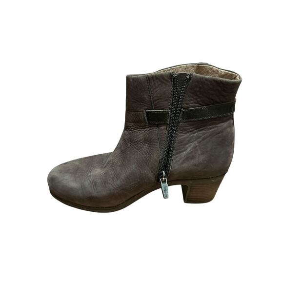 Dansko Hartley Side Zip Ankle Boots Booties Brown Chocolate Buck Sz 38 USA 8 - Picture 2 of 9